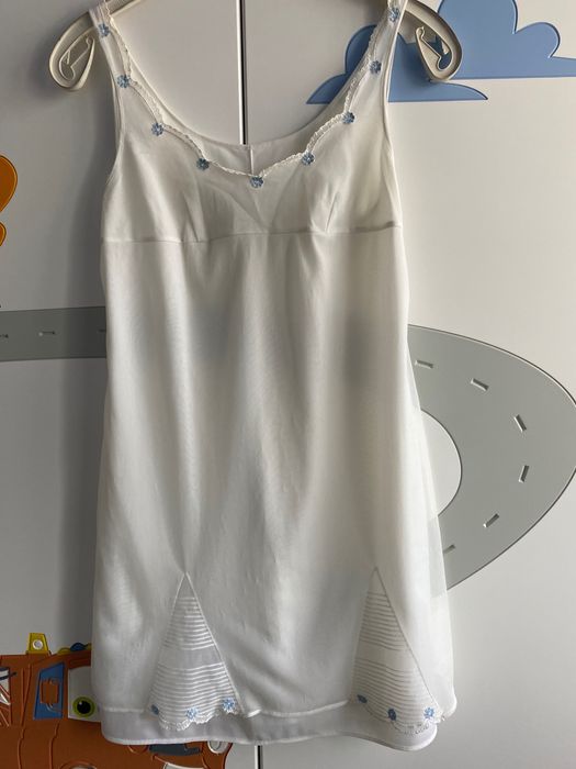 Biała koszulka nocna xs/s piżamka jak hm