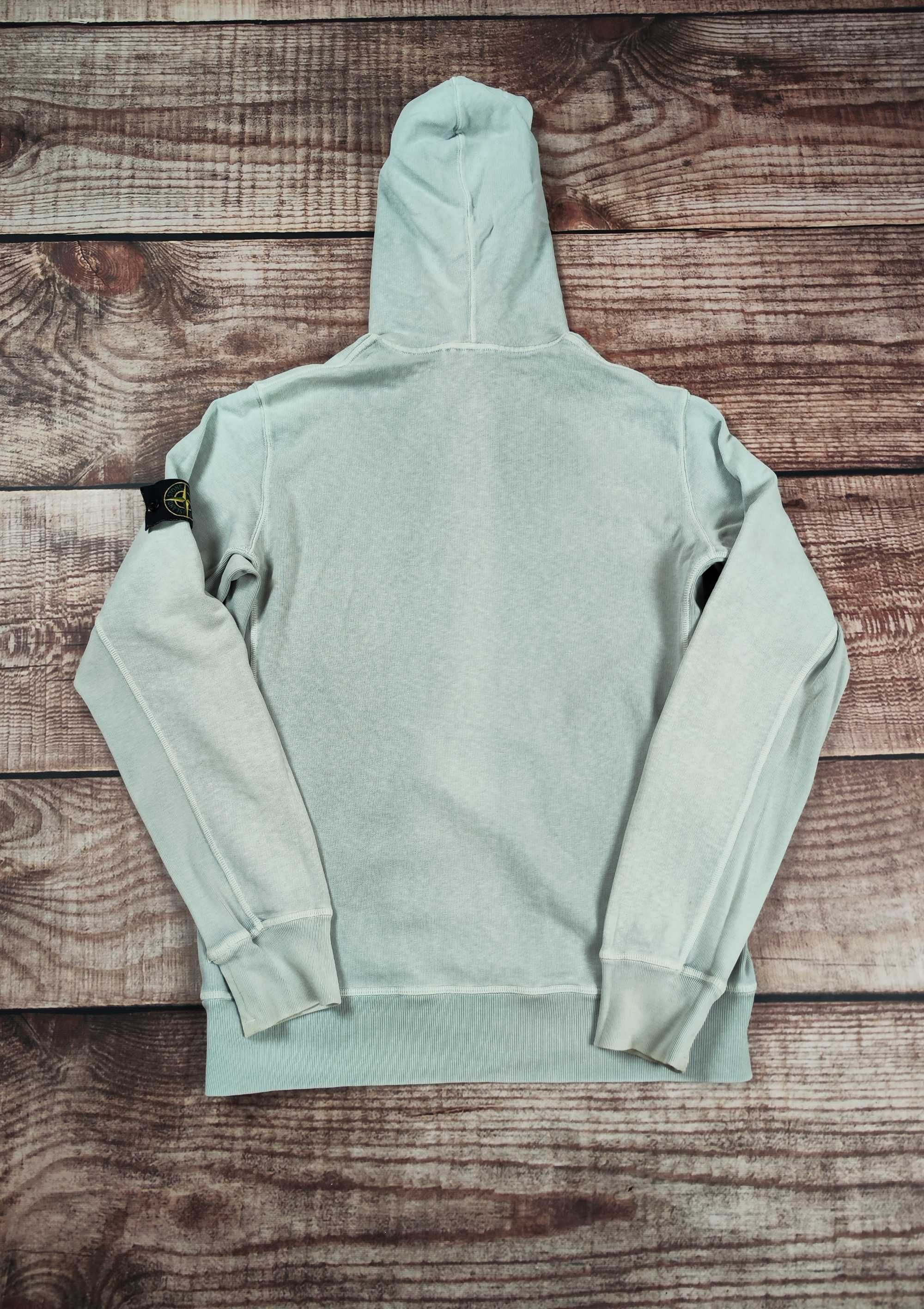Bluza Stone Island z kapturem hoodie szara męska r. L
