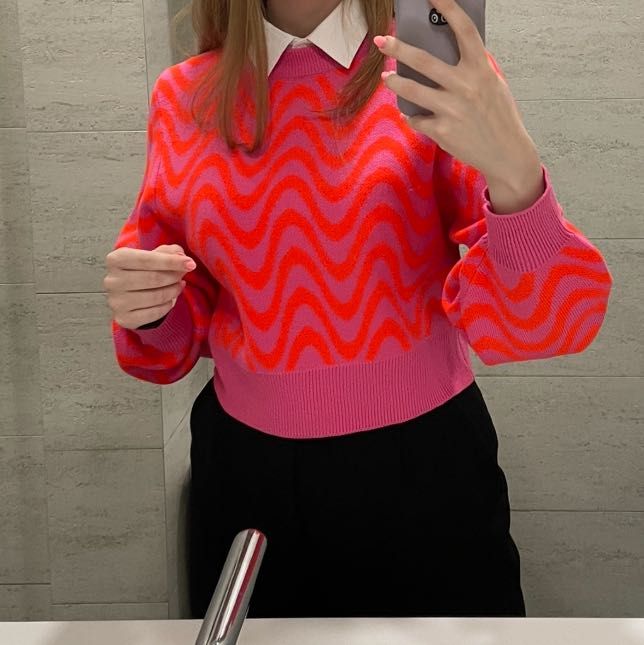 Sweter damski H&M XXS krótki, dobry stan