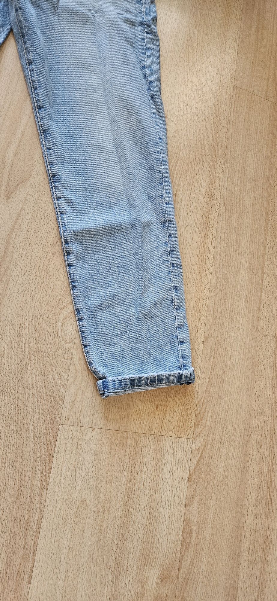 Boyfriend jeansy wysoki stan basic zara 36 S