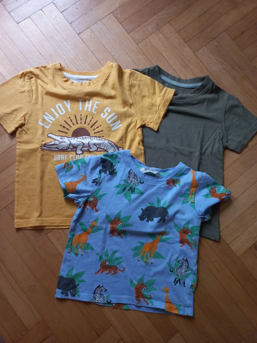 Tshirty bluzki z krótki rękawem h&m 98/104