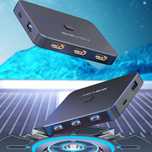 Новий Akasis 4K KVM Switch з кабелями HDMI та USB3.0  splitter на 2 ПК