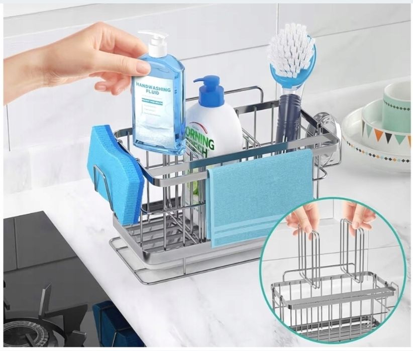 Organizer do zlewu srebrny HapiRm