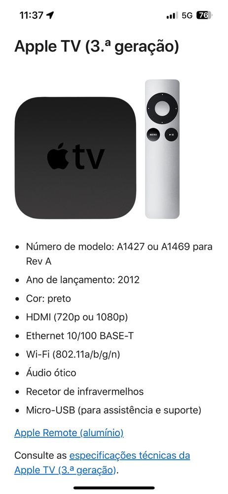 Apple TV 3 geração