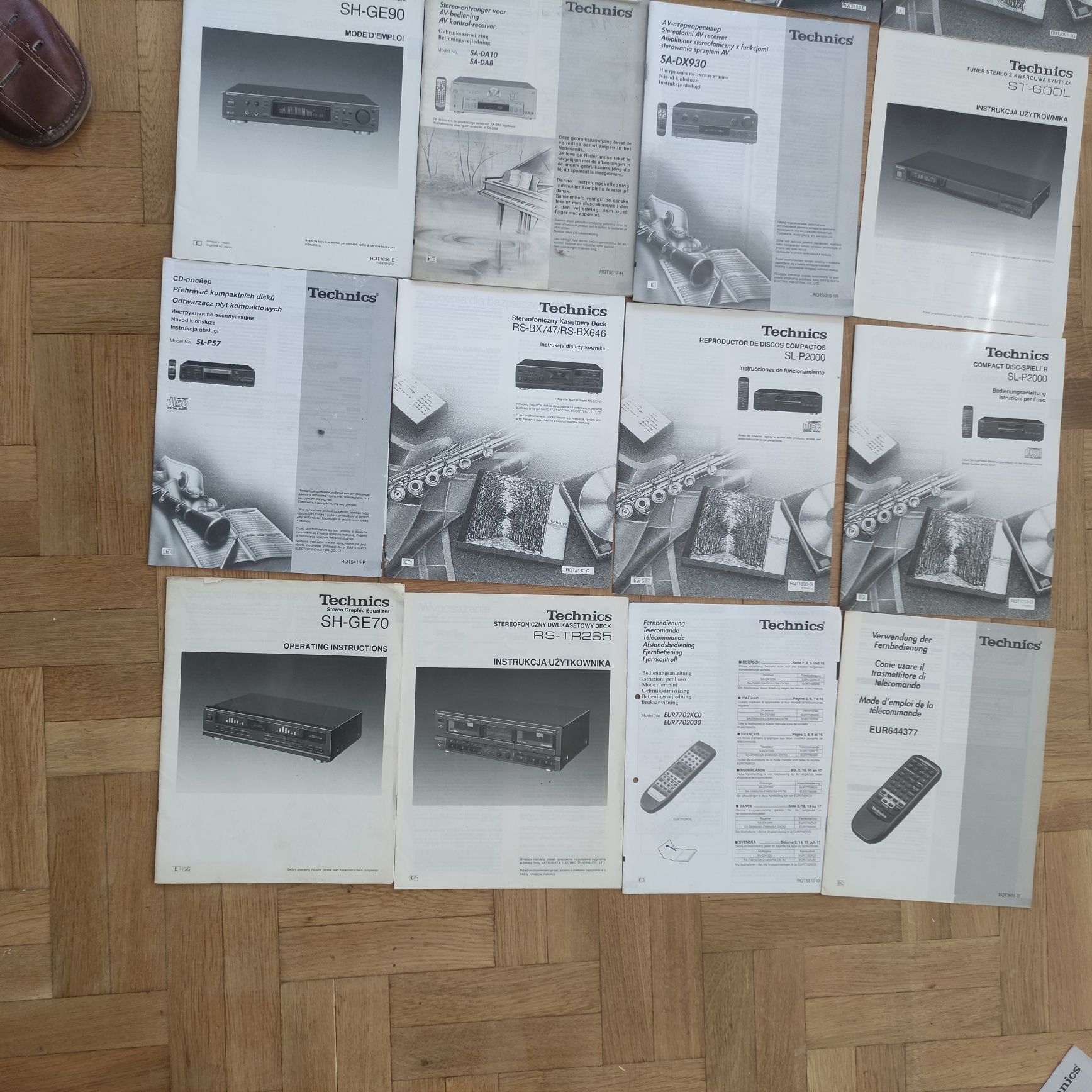 Technics instrukcje obsługi oryginalne 36 sztuk