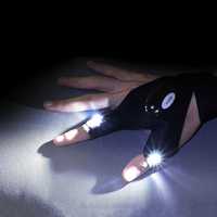 Водонепроникні рукавички з нічником та світлодіодним ліхтариком