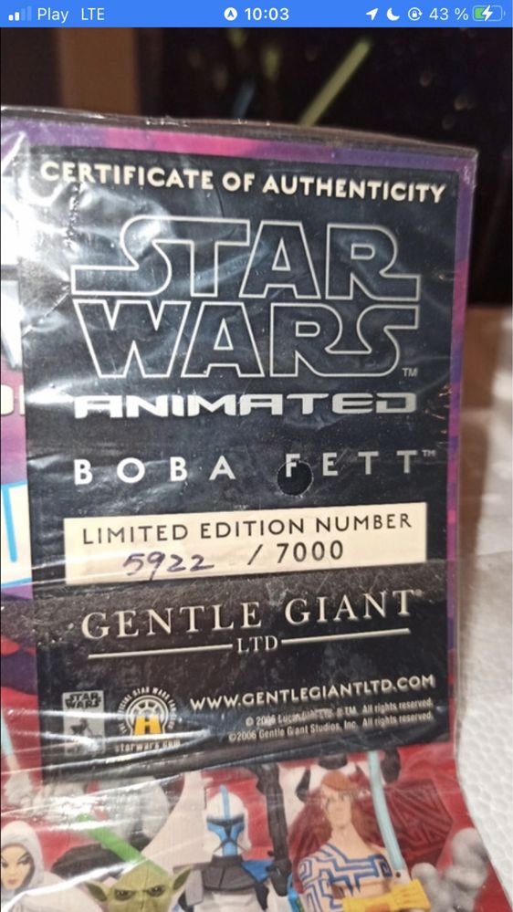 Gentle Giant Star Wars Animated Boba Fett Limited Edition Maquette