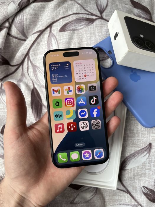 iPhone 16, Black, 128GB | Батарея 100% (10/10) Європейська версія