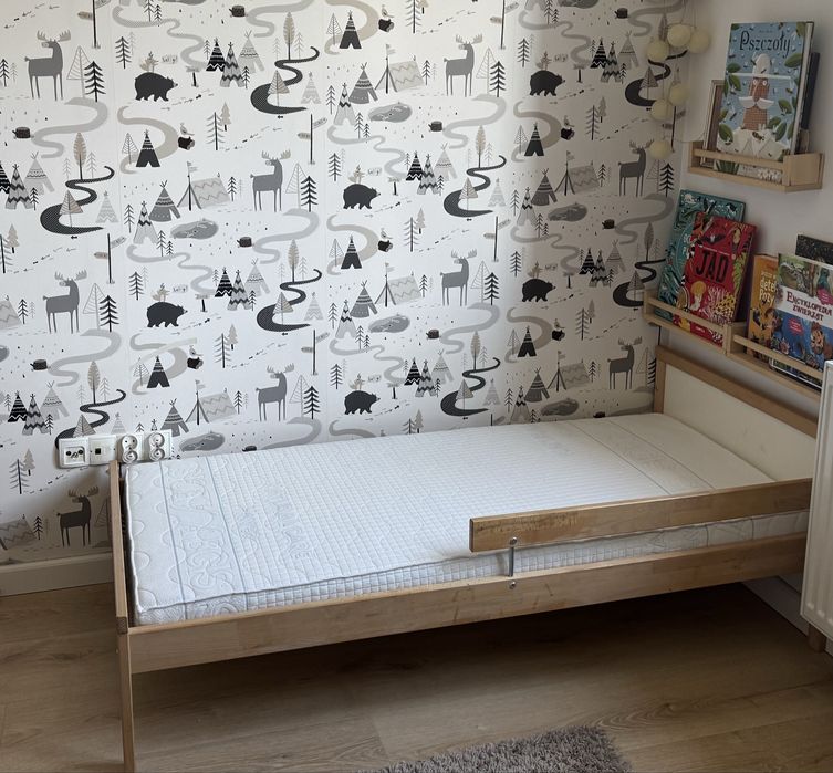 Łóżko dziecięce IKEA 70×160 cm + mat. lateksowy HEVEA Junior 160×70 cm