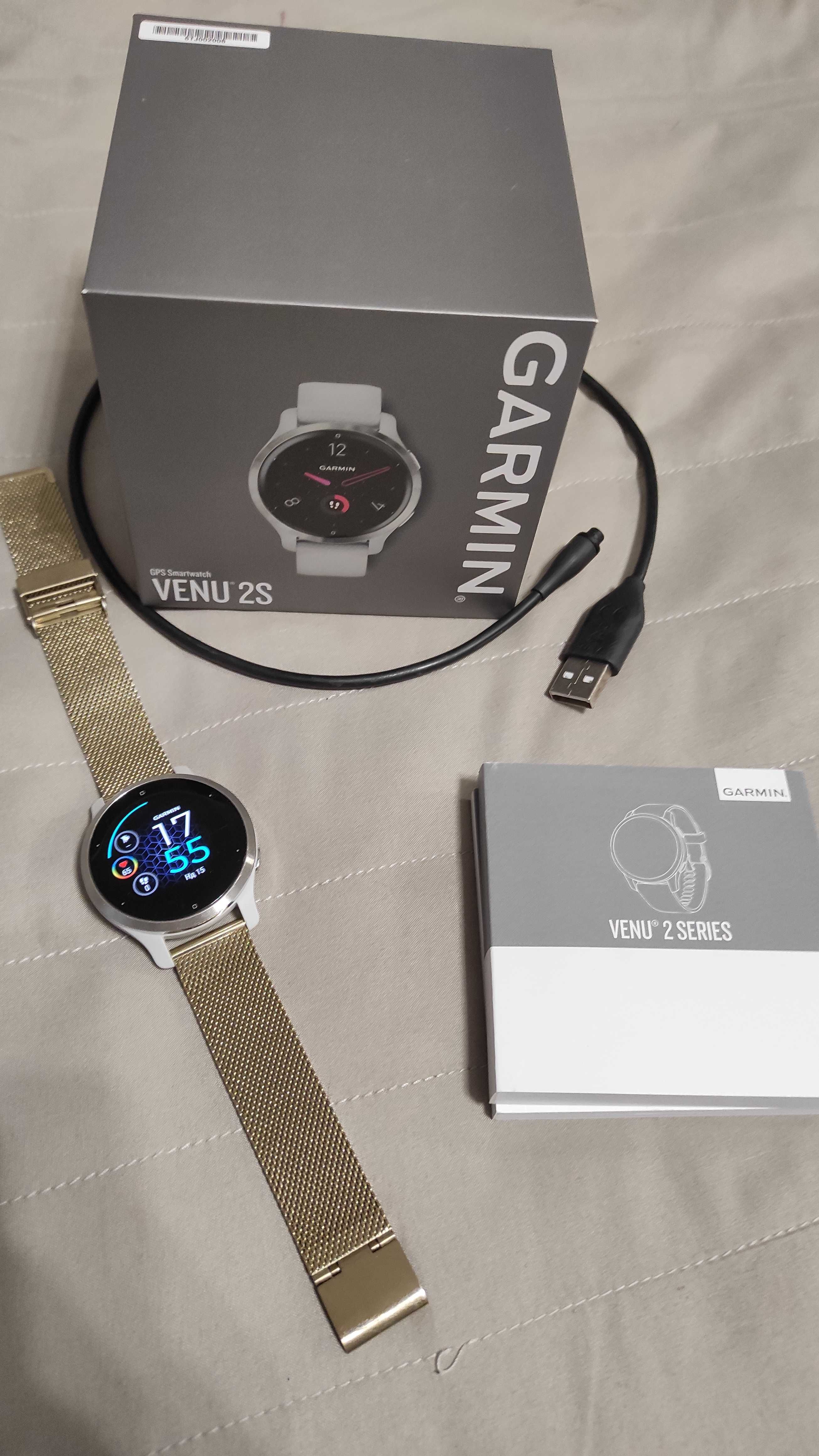 Годинник Garmin Venu 2s Music світло-сірий