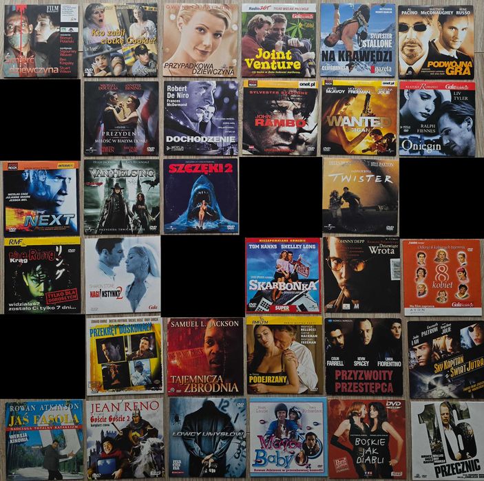 Filmy na DVD (5 zł/szt.), stan BDB, dużo hitów, polskie wydania