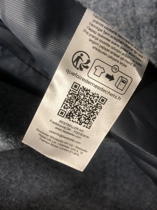 Пальто від Only сіро блакитного кольору