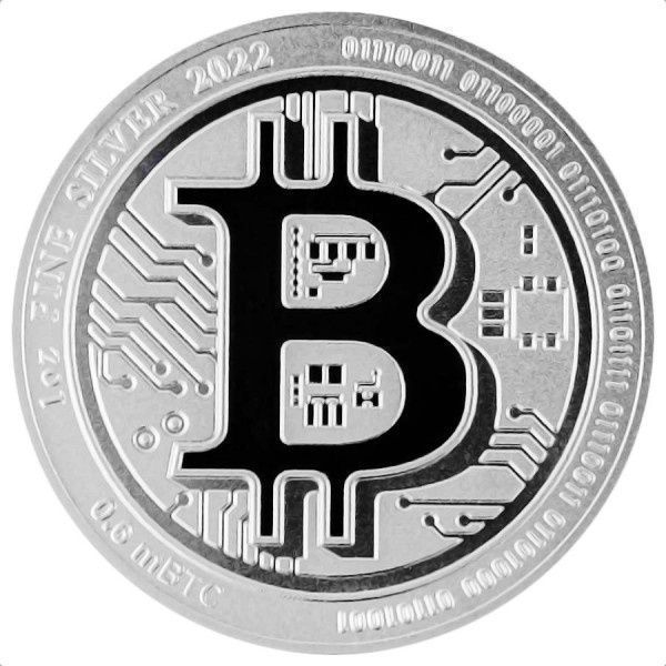Біткоїн Срібна монета 1 унція срібло 9999