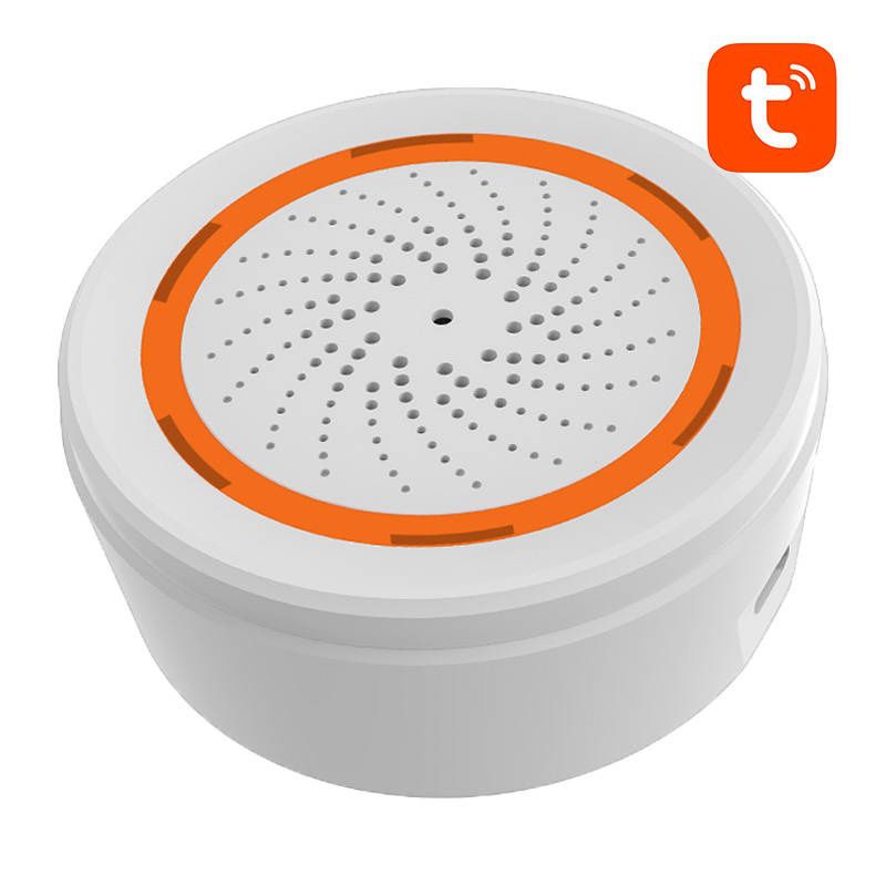Syrena Alarmowa Zigbee Neo Nas-Ab02B Tuya 90Db Do Smart Home