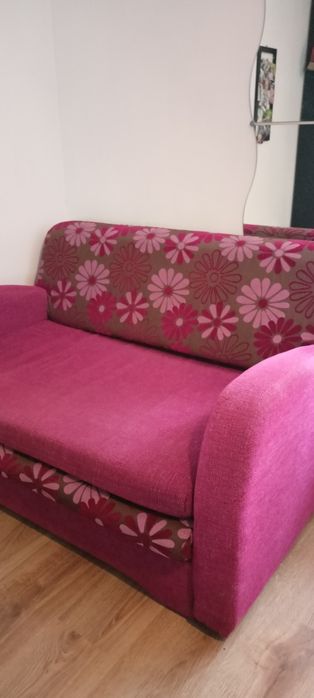 Sofa dwuosobowa z funkcją spania,fotel