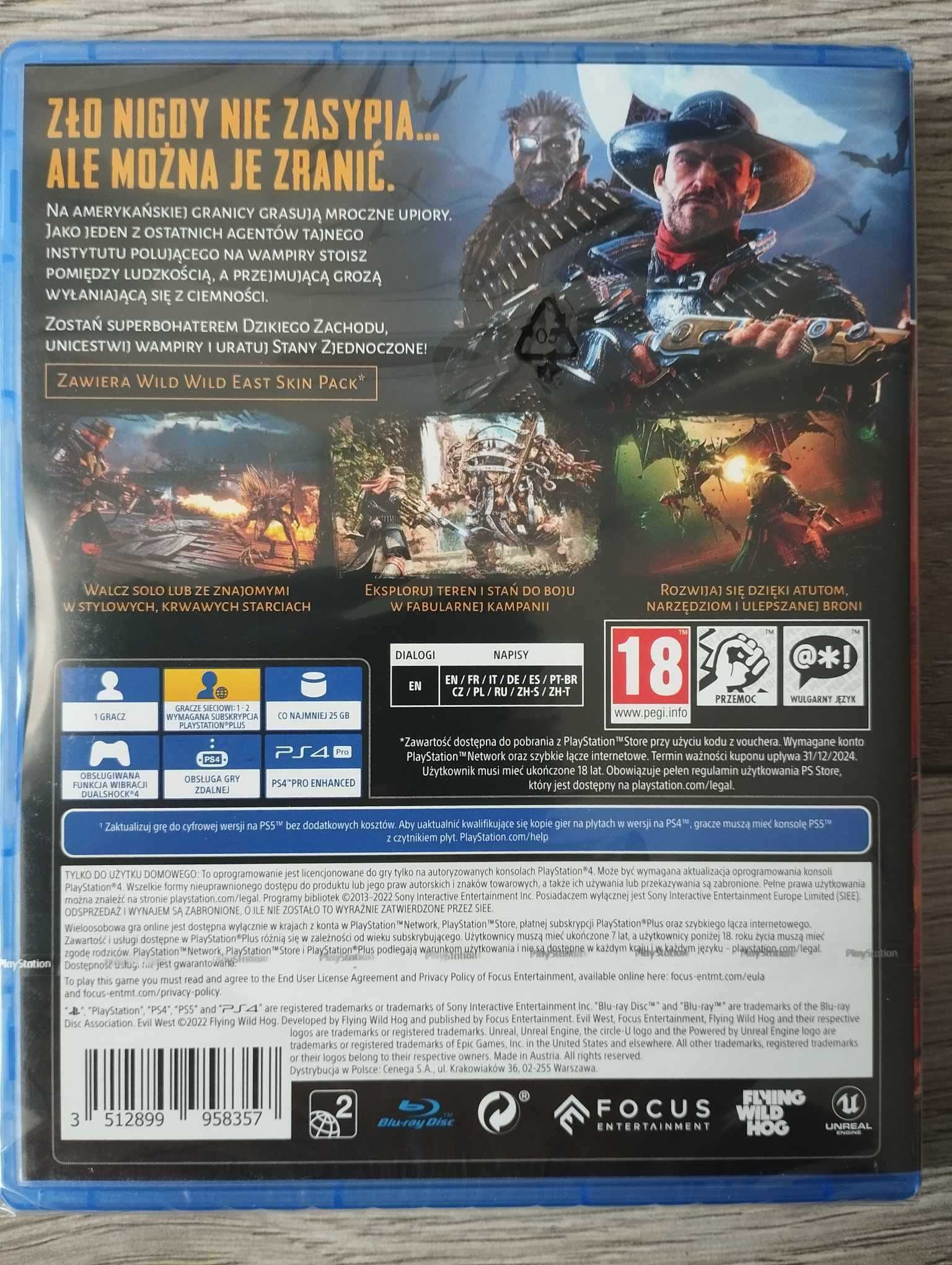 Nowa Gra Evil West PS4/PS5 Polska Wersja Playstation