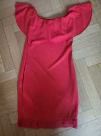 Sukienka czerwona, hiszpanka,  sukienka z falbanami