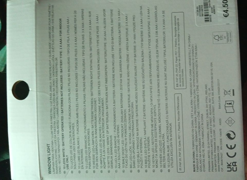 Luz led Fantasma a pilhas