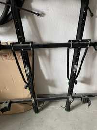 Dois suportes de bicicleta+barras de tejadilho universal