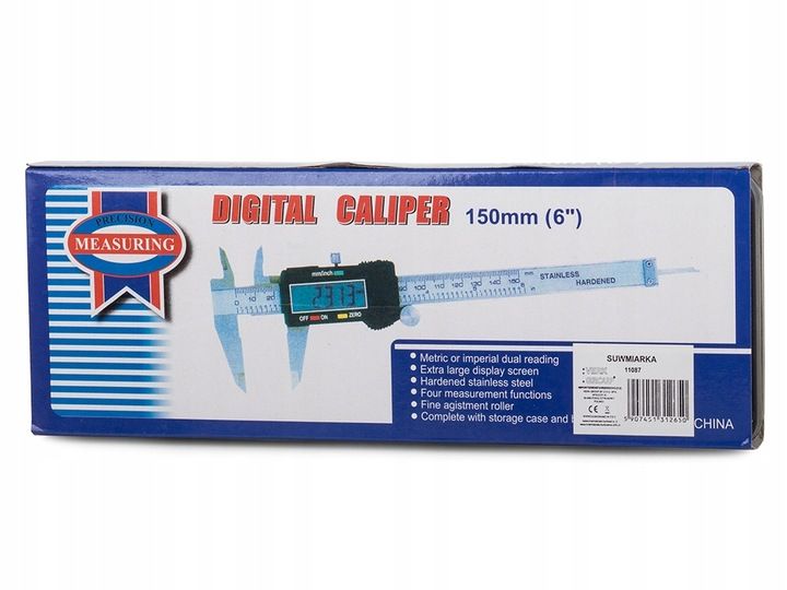 Suwmiarka Elektroniczna Cyfrowa L150 Lcd Metalowa
