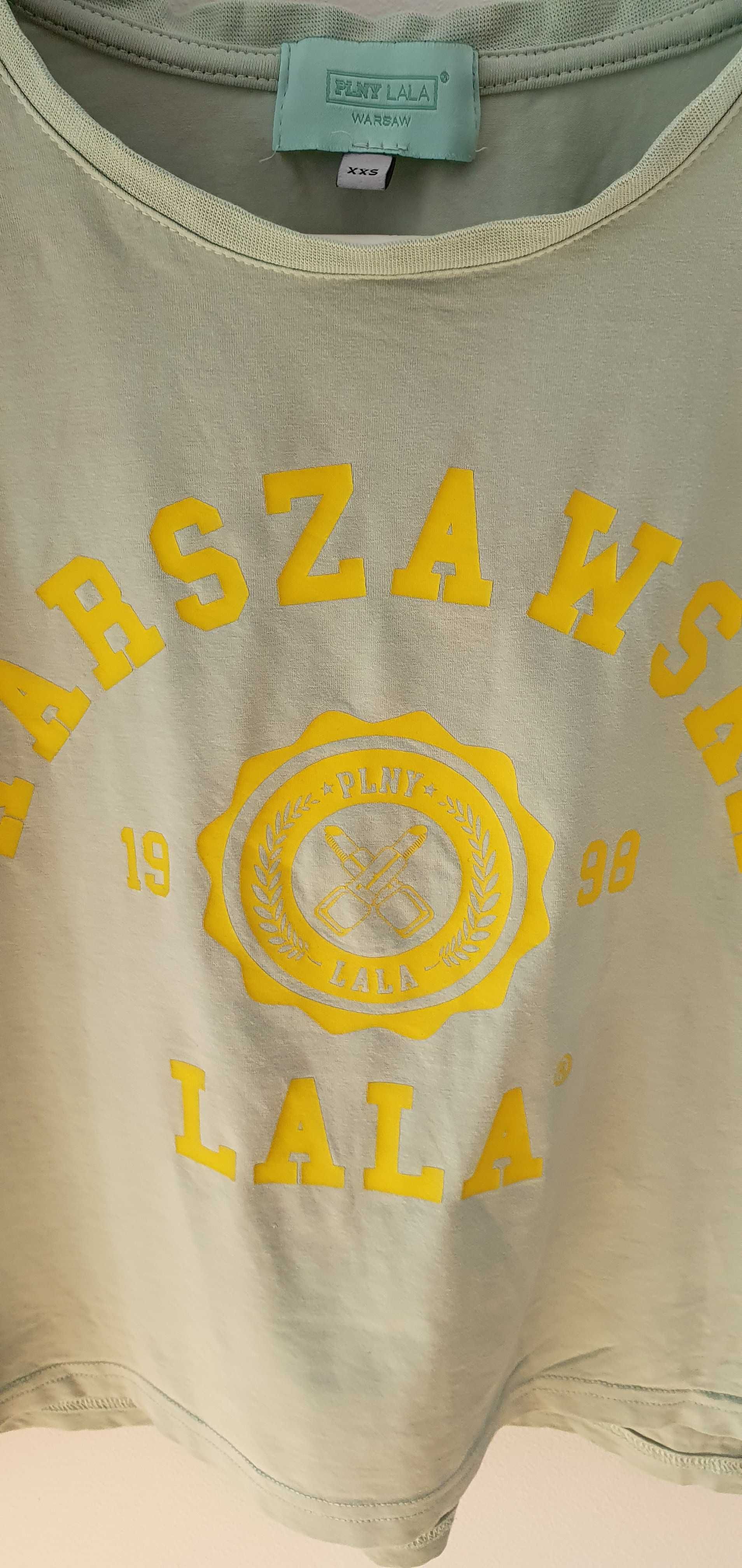 Koszulka PLNY Lala T shirt miętowy Warszawska Lala st bdb