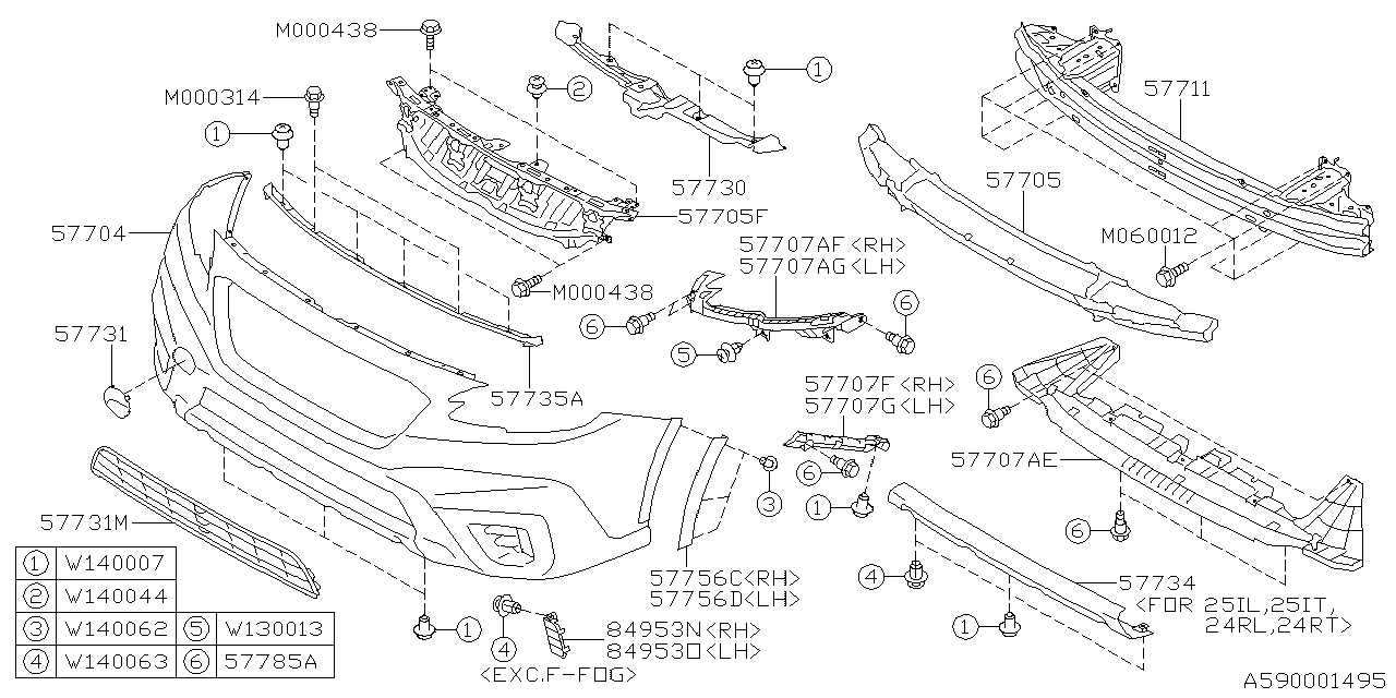 Накладка бампера переднего SUBARU OUTBACK B16 BT 57756AN00A