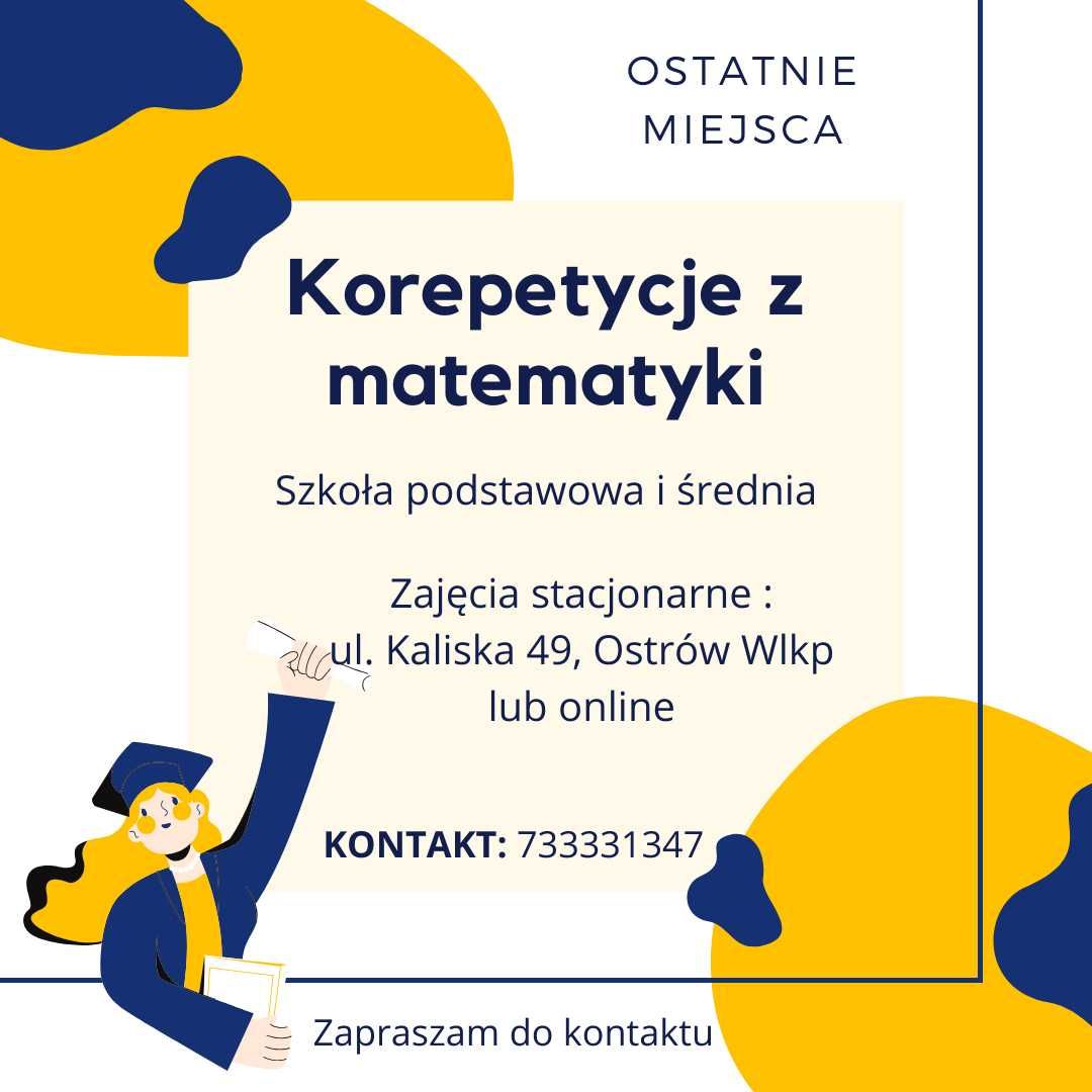 Korepetycje z matematyki Ostrów Wielkopolski