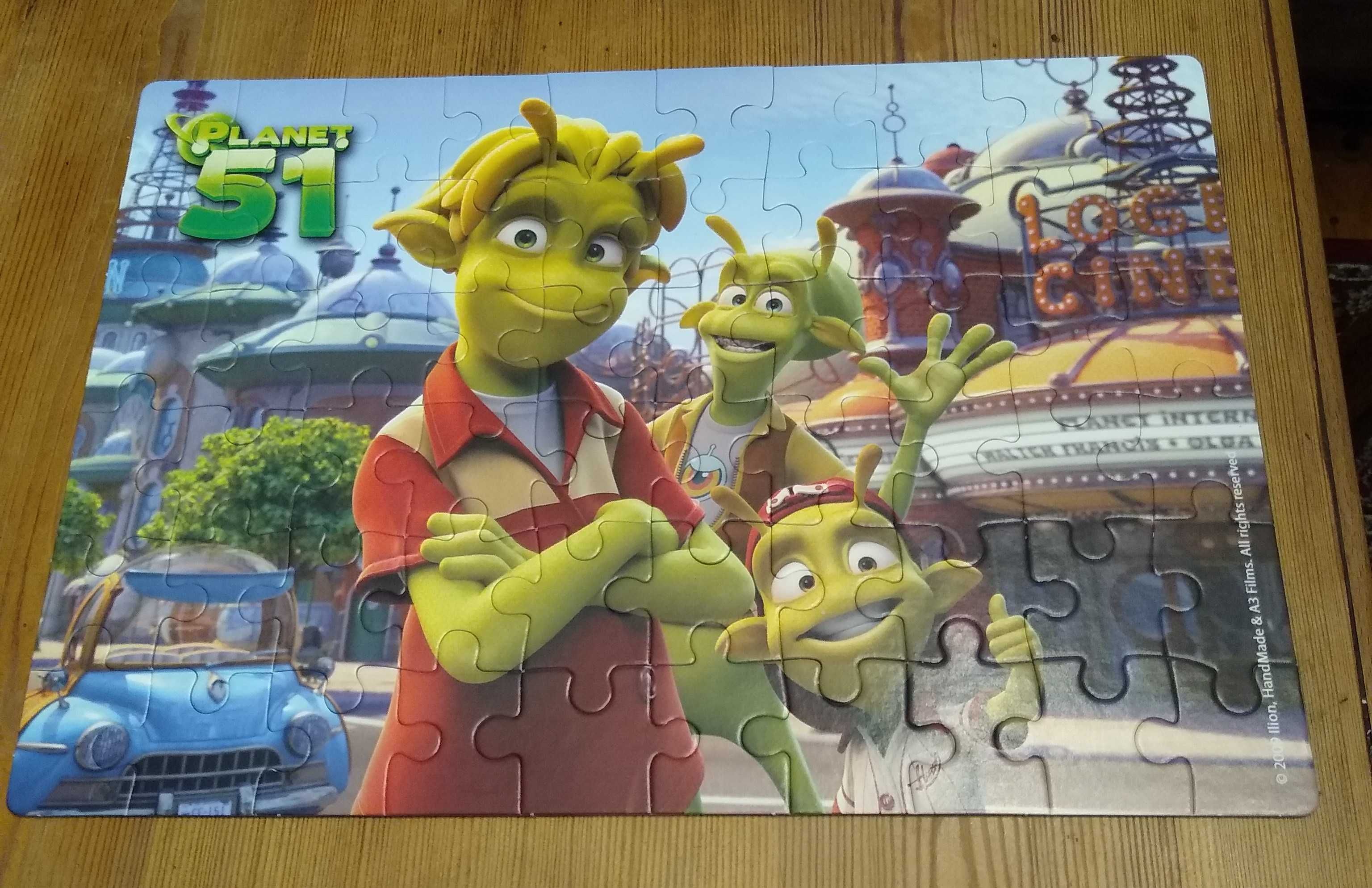 Kosmiczna zabawa - 3 x puzzle w jednym opakowaniu - Planeta 51