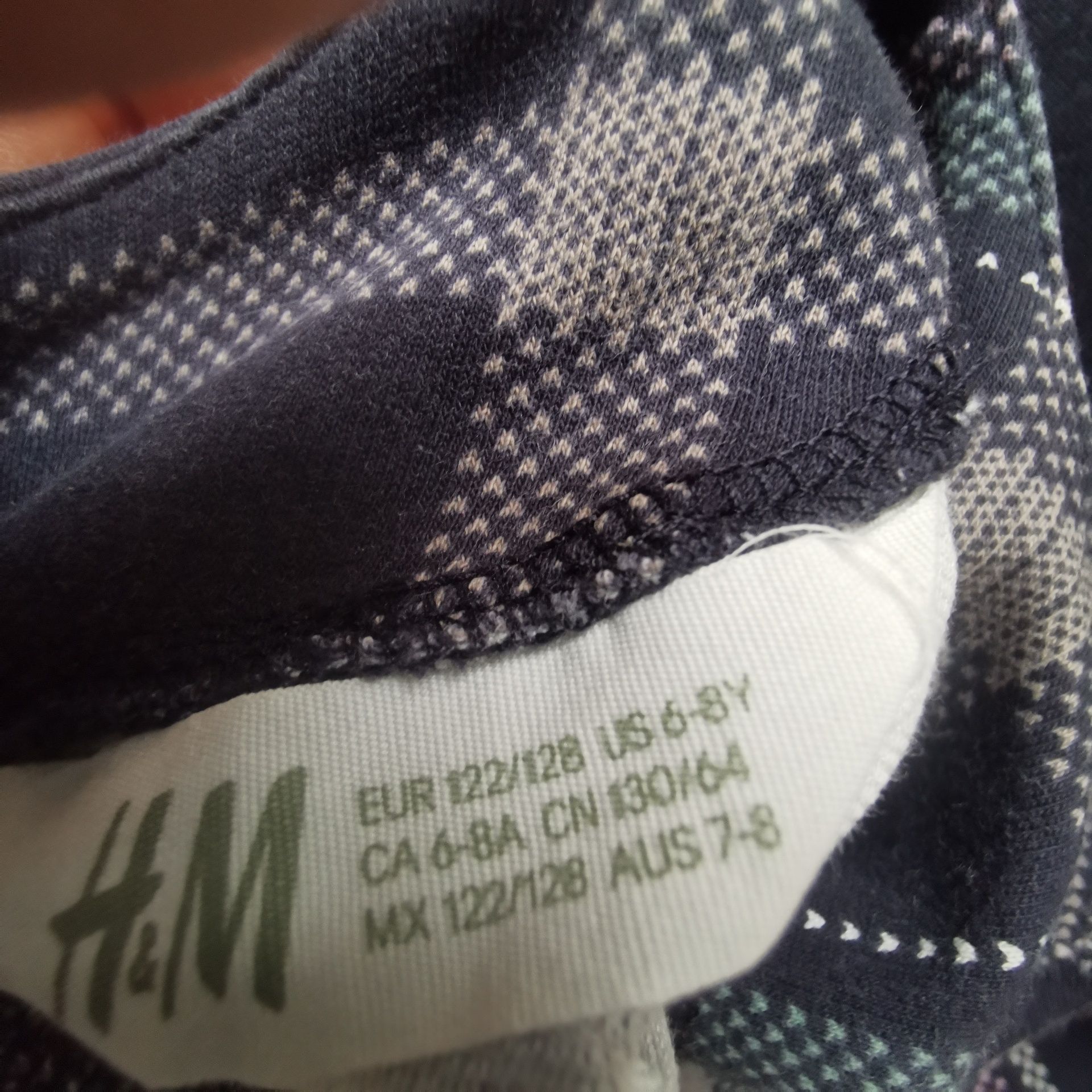H&m sukienka świąteczna w kratę 122 128