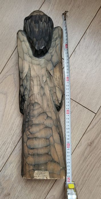 Rzeźba drewniana  ludowa vintage prl muzykant