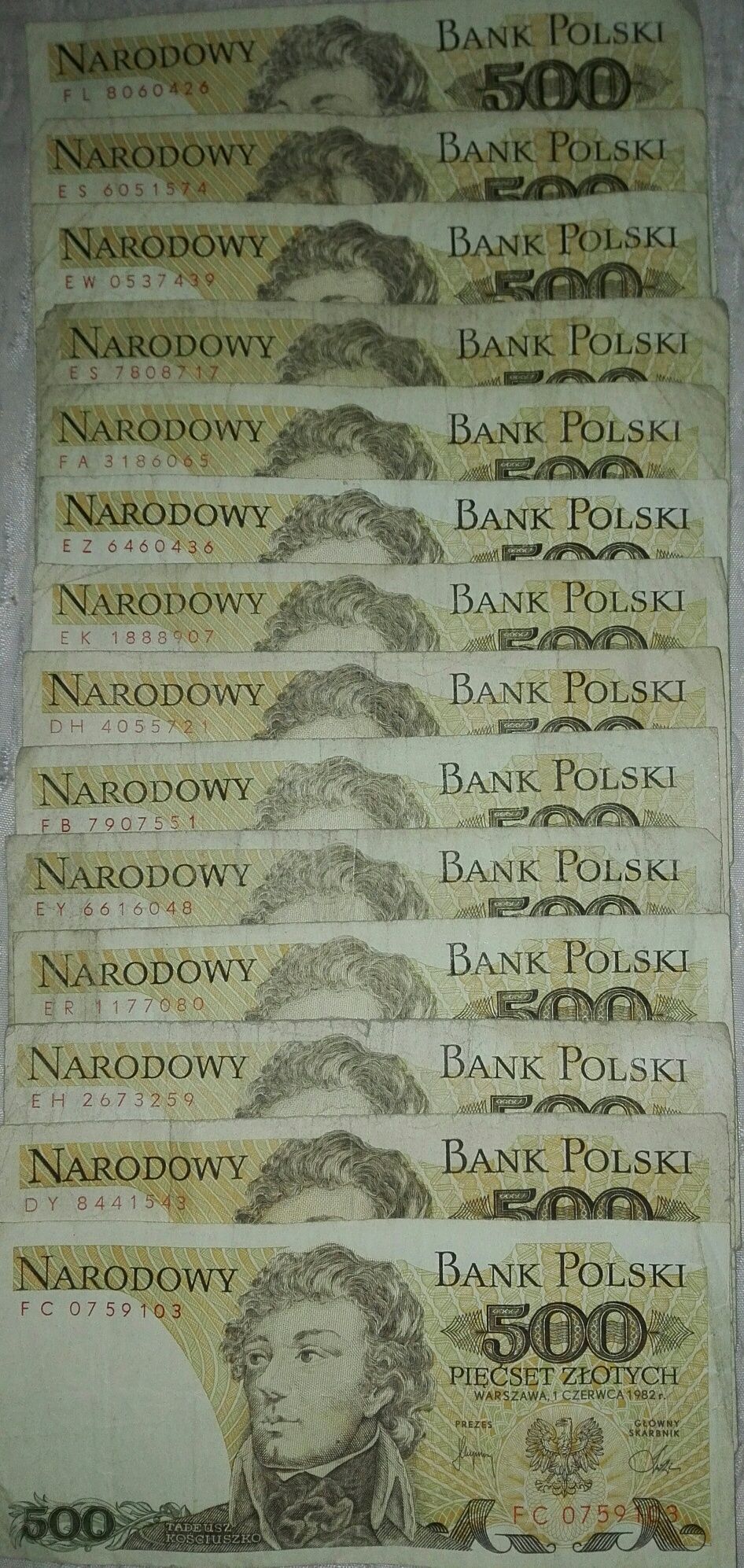 Banknoty PRL różne nominały