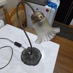 Lampa mosiężna wysokość 38 cm.