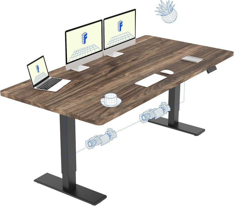 Mesa FLEXISPOT, 120 x 60 cm, completa, elevável elétrica - NOVA