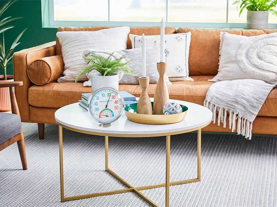 TERMOMETR HIGROMETR POMIAR Wilgotności Duży Pokojowy Analogowy Stojący