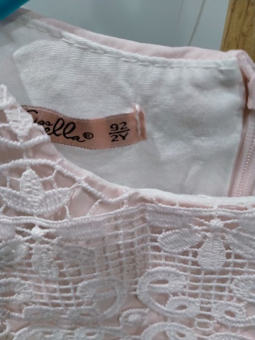 Wesele  komunia Śliczna sukienka dla małej damy niespotykana 92 cm z t