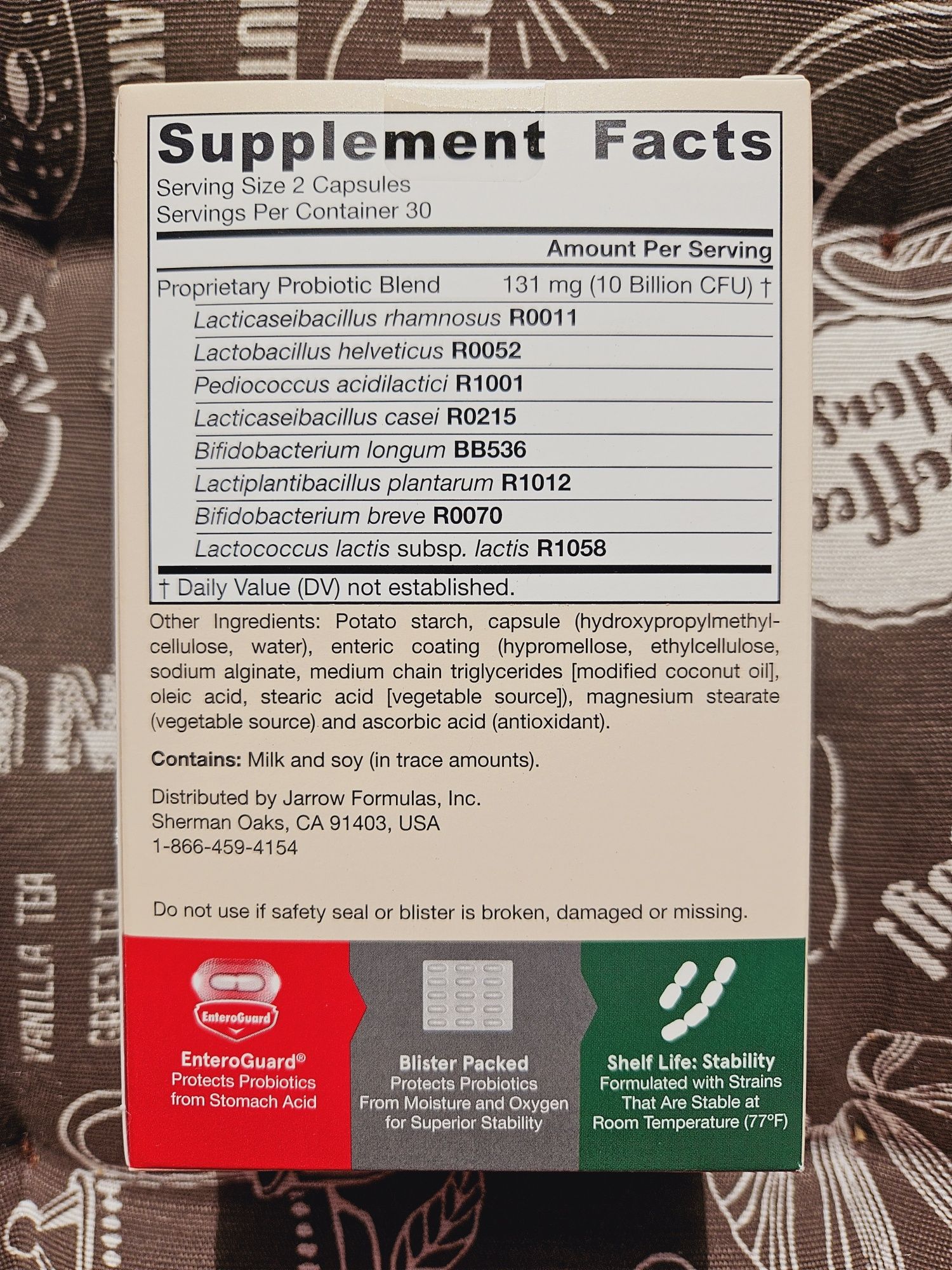 Jarrow пробіотик пробиотик dophilus probiotic 60 капсул