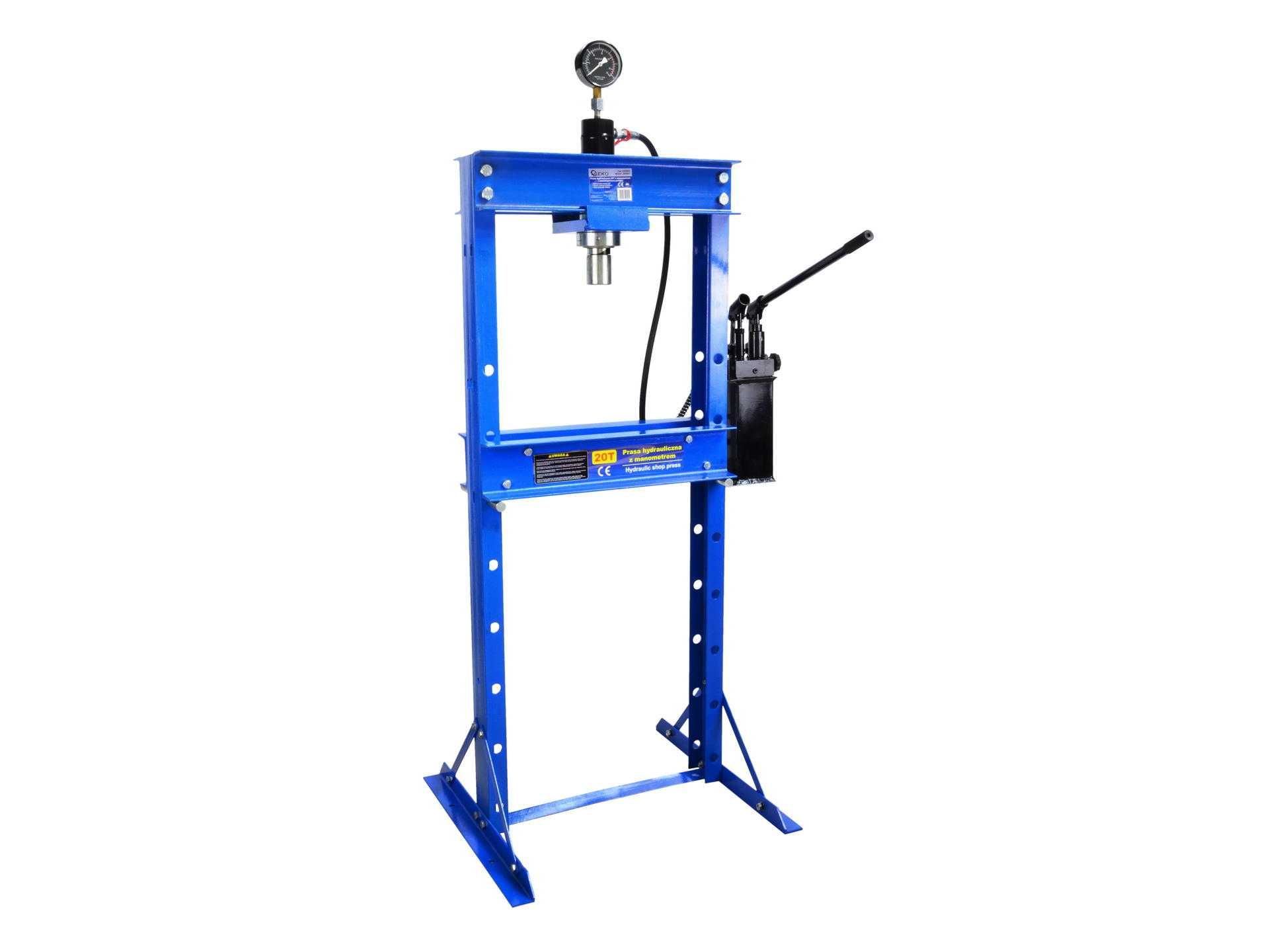 Prasa Hydrauliczna 20T Manometr POMPA 2 STOP GEKO