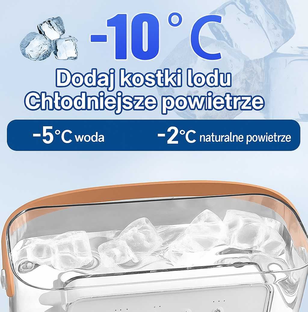 Mini Klimatyzator 3W1 Przenośny Wentylator Nawilżacz Powietrza