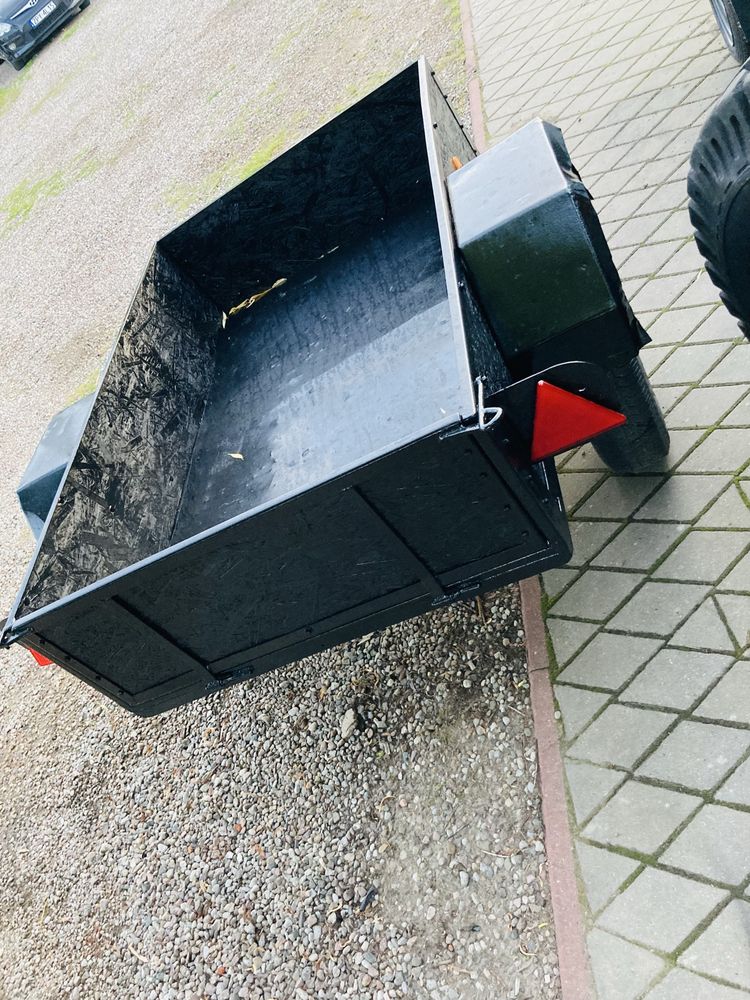 Przyczepka do traktorka quada kosiarki ogrodowa lekka produkcja DDR
