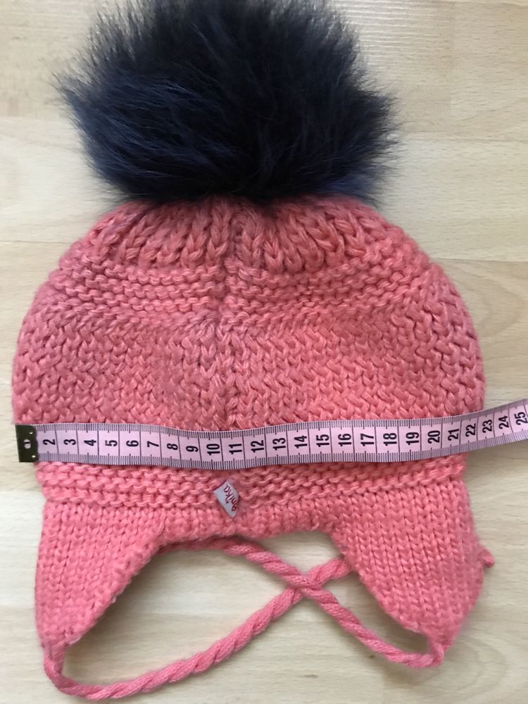Польська зимова шапка для дівчаток 2-4 років об’єм 49-50-51 см