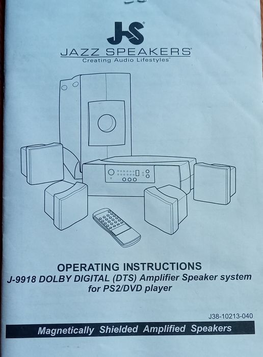 Dolby digital amplifier speaker system para playstation 2 ou dvd