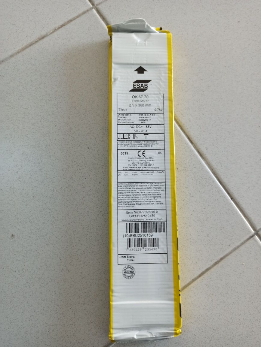 Eletrodos 7018 3.2, 316L, 309L
