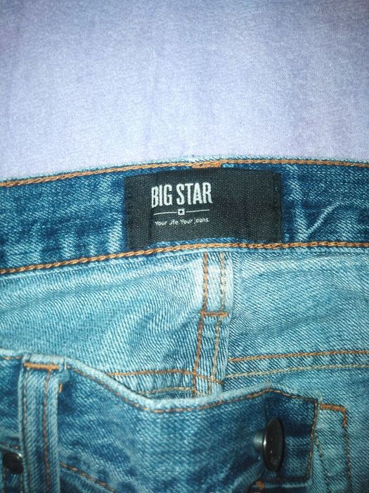Spodnie męskie BIG STAR W32/L33 granatowe na suwak