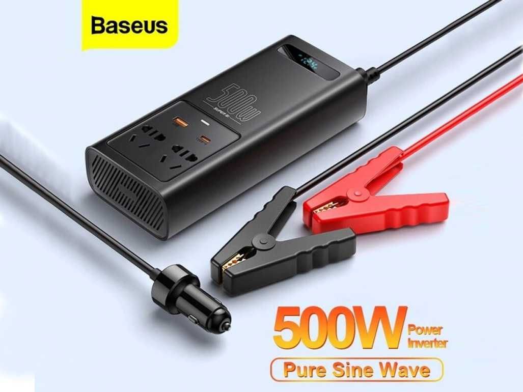 Автомобільний інвертор Baseus Super Si Power 500W 220V EU