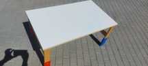 Ikea Stansad stolik biurko regulowane w dobrym stanie drewniane