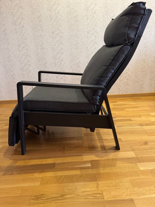 Крісло Лаунж крісло багатопозиційне VONGE чорний(темно сіре)