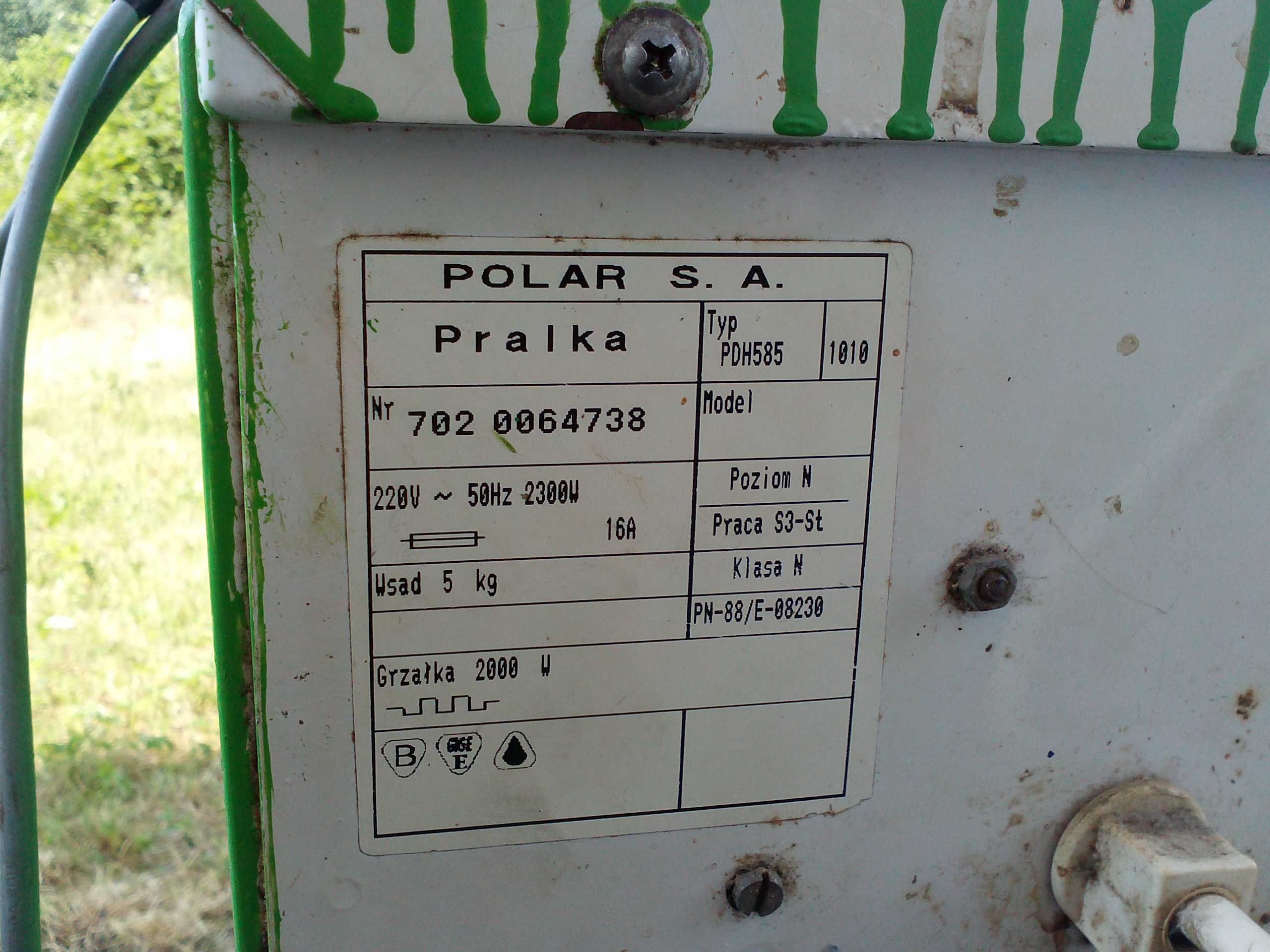 Pralka polar pdh 585 na części