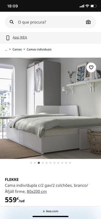 Cama dulpa branca com gaveta