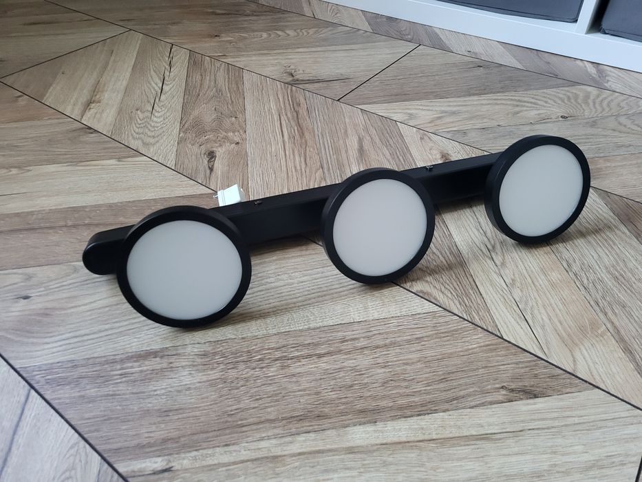 Listwa reflektorowa łazienkowa Loya IP44 czarny 3 x 500 lm LED Inspire