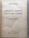 Podstawy i zadania polityki leśnej Studniarski 1937 leśnictwo